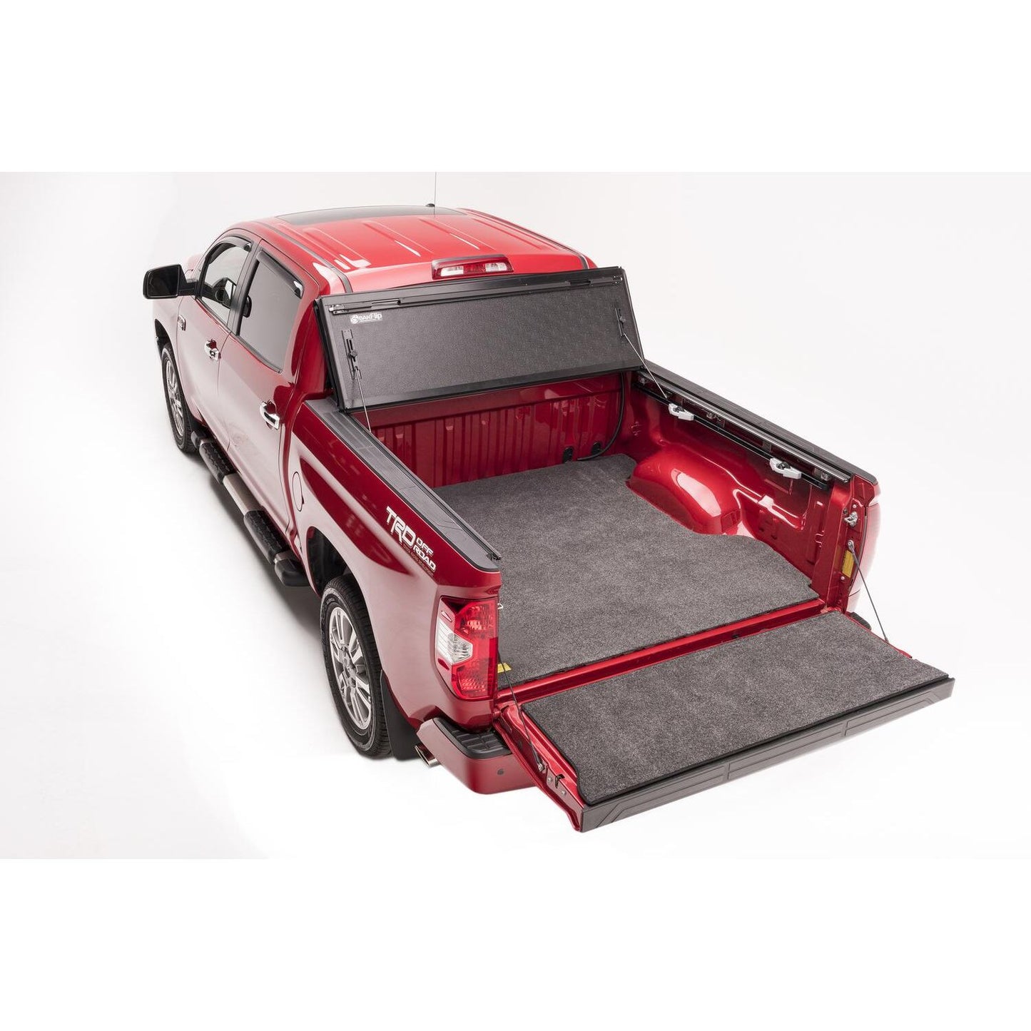 BedRug Bedmat For Spray-In Or No 07-21 Toyota Tundra 5'6" Bed 3/4 Inch Thick Bed Mat - Charcoal (BMY07SBS) installed in truck bed.