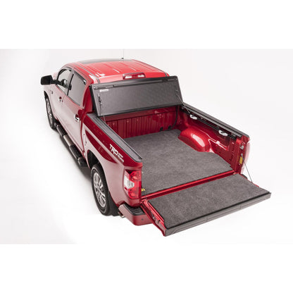 BedRug Bedmat For Spray-In Or No 07-21 Toyota Tundra 5'6" Bed 3/4 Inch Thick Bed Mat - Charcoal (BMY07SBS) installed in truck bed.