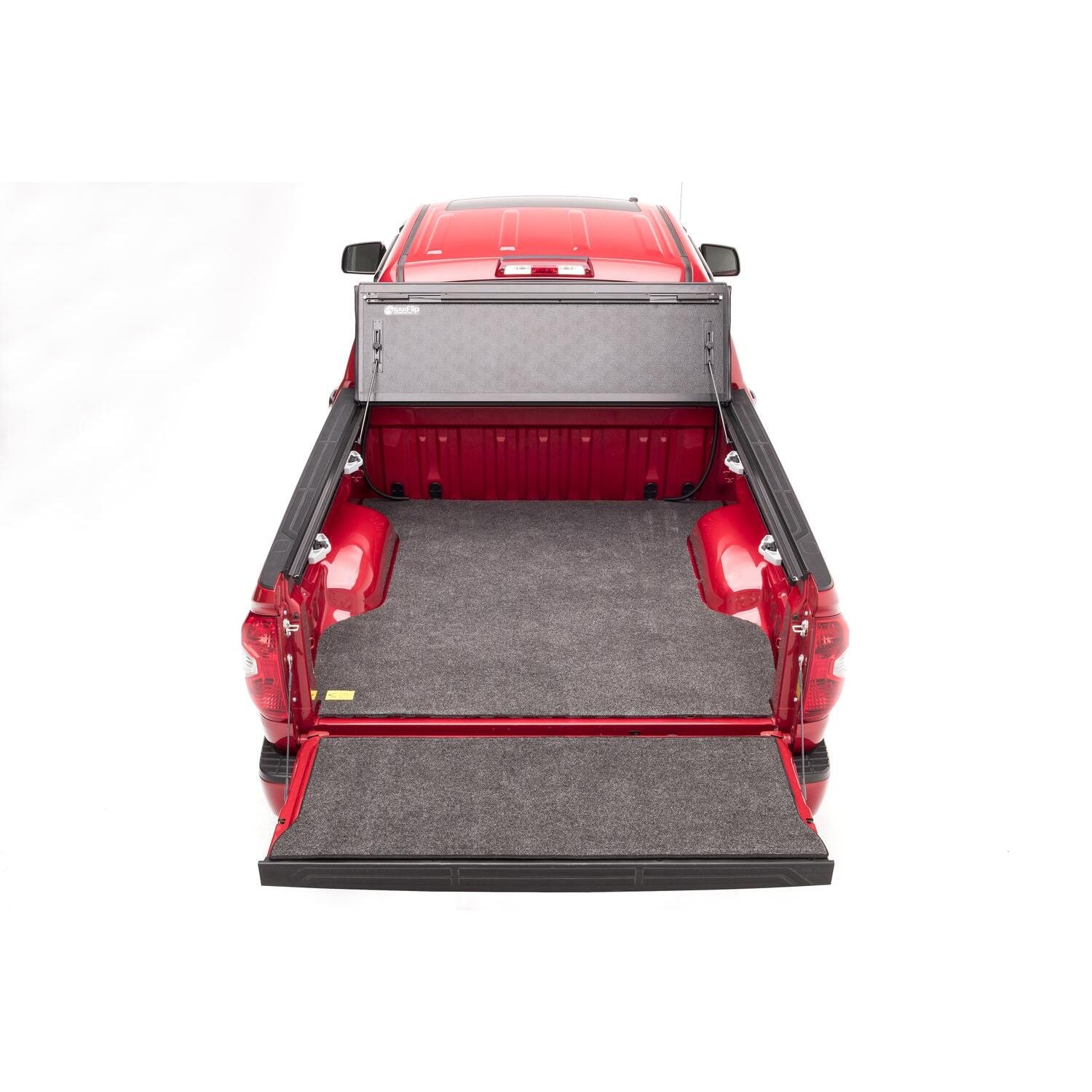 BedRug Bedmat For Spray-In Or No 22-25 Toyota Tundra 6'6" Bed 3/4 Inch Thick Bed Mat - Charcoal (BMY22RBS) installed in truck bed