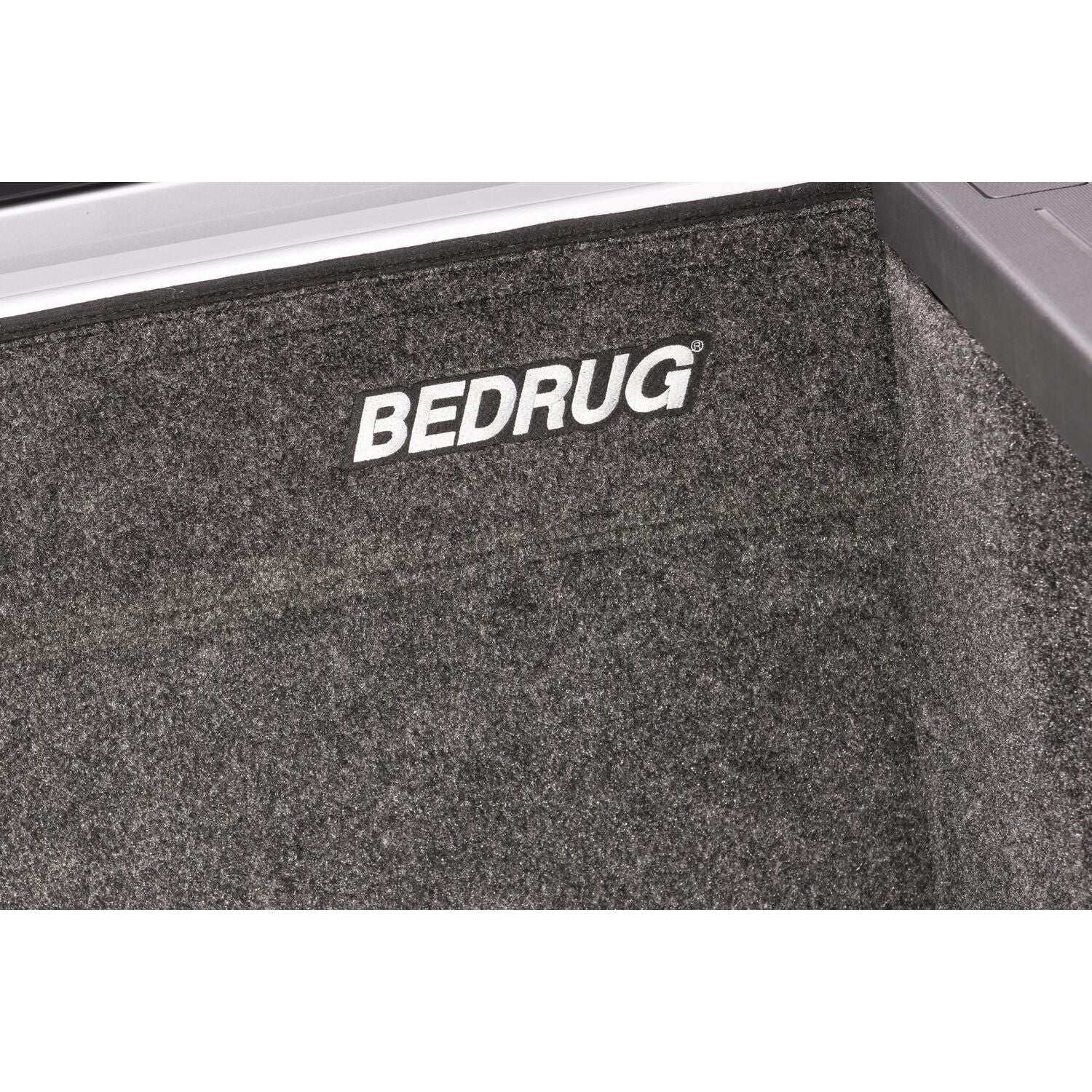 BedRug 07-18 Silverado/Sierra 8' Bed w/o Cargo Channel System Bed Liner w/ Tailgate Mat - Charcoal (BRC07LBK) close-up