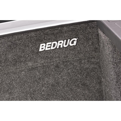 BedRug 07-18 - Charcoal (19 Legacy/Limited) Silverado/Sierra 6'6" Bed w/o Cargo Channel System Bed Liner w/ Tailgate Mat close-up.
