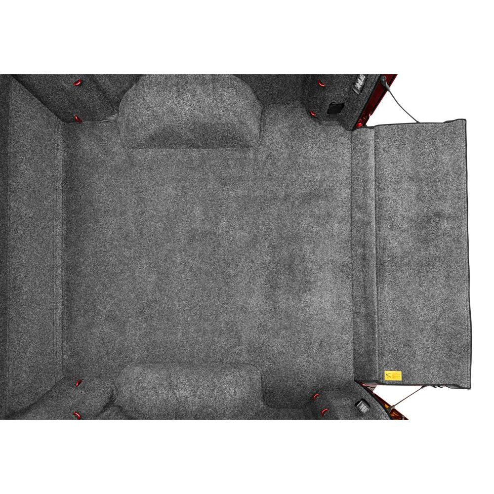 BedRug Truck 20+ Silverado/Sierra 2500 Hd/3500 HD 8' Bed w/o Multi-Pro Tailgate Bed Liner w/ Tailgate Mat - Charcoal (BRC20LBK) installed in truck
