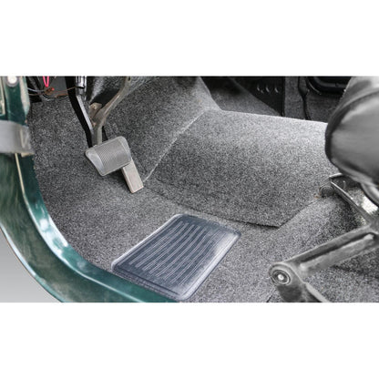 BedRug Jeep 76-95 Jeep Cj-7/Yj Front Kit 8Pc Floor Kit - Charcoal (Includes Heat Shields) Floor Liner Kit 8 pc. shown installed.