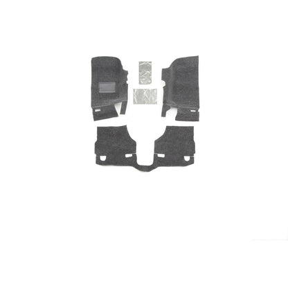 BedRug Jeep 07-10 Jeep JK 2Dr Front 3Pc Floor Kit - Charcoal (Includes Heat Shields) Floor Liner Kit 3 pc. 2 pc. Front 1 pc. Rear Replaces Factory Carpet Kit Bed Liner.