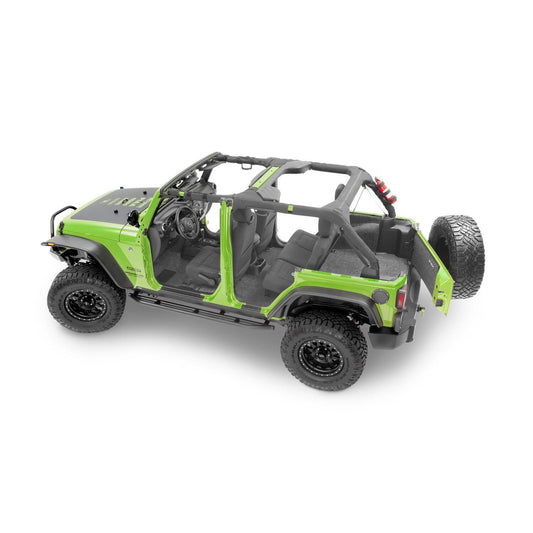BedRug Jeep 07-18 Jeep JK Unltd 4Dr Front 4Pc Floor Kit - Charcoal (Inc Heat Shields) Floor Liner Kit 4 pc. Front Kit Includes Heat Shields Bed Liner.