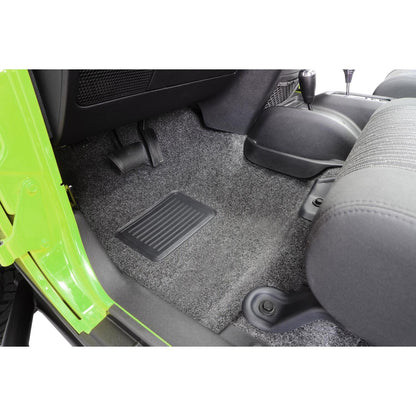 BedRug Jeep 07-18 Jeep JK Unltd 4Dr Front 4Pc Floor Kit - Charcoal (Inc Heat Shields) Floor Liner Kit shown in vehicle.