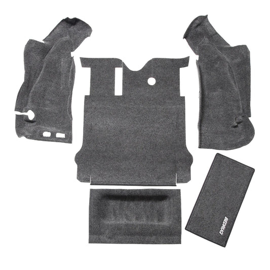 BedRug Jeep 07-10 Jeep JK 2Dr Rear 5Pc Cargo Kit - Charcoal (Includes Tailgate & Tub Liner) Cargo Kit 5 pc.