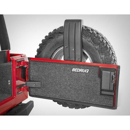 BedRug Jeep Tailgate 07-18 Jeep Jk/Jku 2 Door & 4 Door Tailgate Mat - Charcoal (BRJKTG) installed on Jeep tailgate