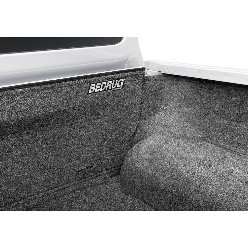 BedRug 22-25 Nissan Frontier / Navara Crew Cab 5' Bed Liner w/ Tailgate Mat - Charcoal (BRN22CCK) installed in truck bed.