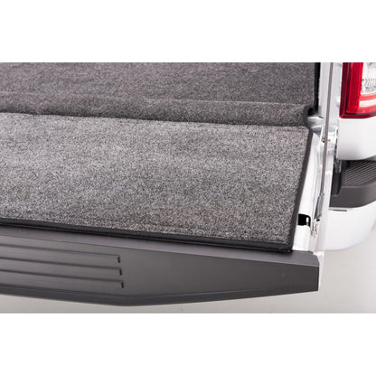 BedRug 08-16 Ford Super Duty 8.0' Long Bed w/ Factory Step Gate w/Tailgate Step Bed Liner w/ Tailgate Mat - Charcoal (BRQ08LBSGK) close-up