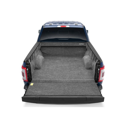 BedRug 2015-2025 Ford F-150 8' Bed Liner w/ Tailgate Mat - Charcoal (BRQ15LBK) installed in truck bed