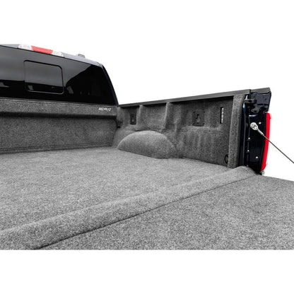 BedRug 2015-2025 Ford F-150 6'7" Bed Liner w/ Tailgate Mat - Charcoal (BRQ15SBK) installed in truck bed view