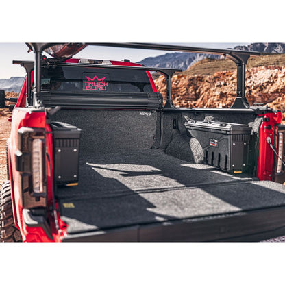 BedRug 17+ Ford Super Duty 6.5' Bed Liner w/ Tailgate Mat - Charcoal (BRQ17SBK) installed in truck bed.