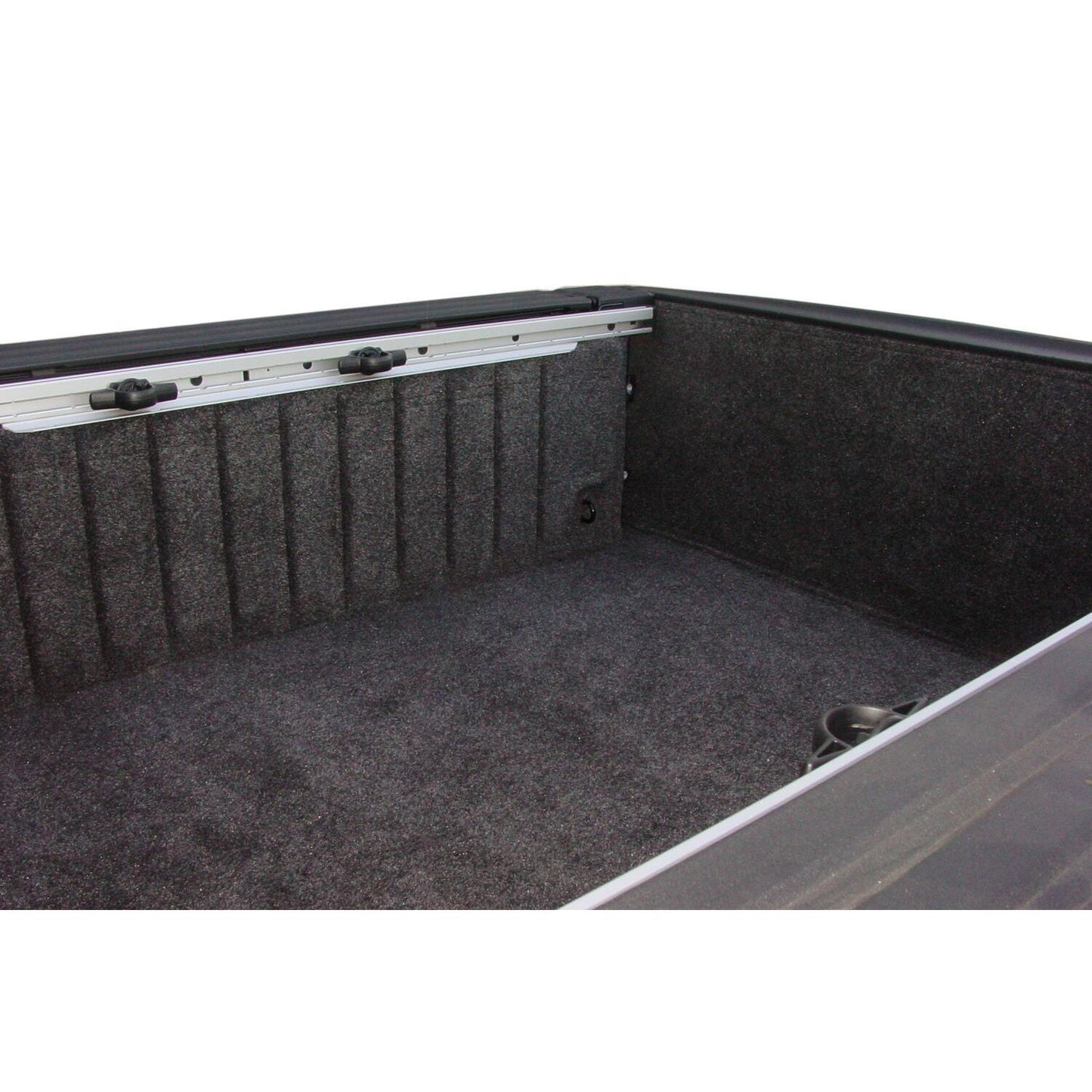 BedRug 09-18 - Charcoal (19-23 Classic) Dodge Ram 5'7" Bed w/ Rambox w/Bed Rail Storage Bed Liner w/ Tailgate Mat interior view