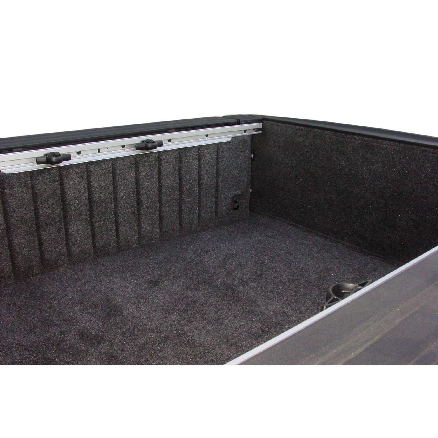 BedRug 09-18 - Charcoal (19-23 Classic) Dodge Ram 5'7" Bed w/ Rambox w/Bed Rail Storage Bed Liner w/ Tailgate Mat interior view