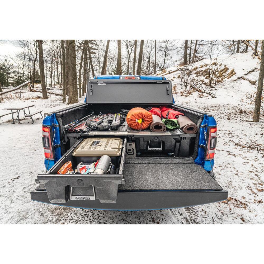 BedRug 2019-2025 Ram 1500 5'7" Bed Liner w/ Tailgate Mat w/o RamBox w/o Multifunction Tailgate - Charcoal (BRT19CCK) in truck bed.