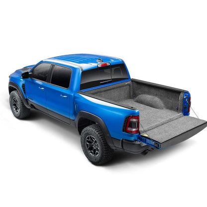 BedRug 2019-2025 Ram 1500 5'7" Bed Liner w/ Tailgate Mat w/o RamBox w/o Multifunction Tailgate - Charcoal (BRT19CCK) installed in truck.
