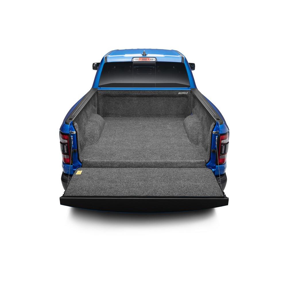BedRug 2019-2025 Ram 1500 6'4" Bed Liner w/ Tailgate Mat w/o RamBox w/o Multifunction Tailgate - Charcoal (BRT19SBK) installed in truck bed