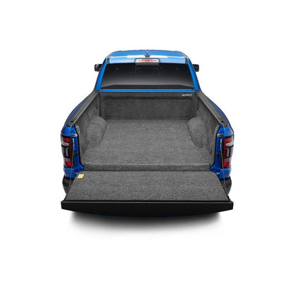 BedRug 2019-2025 Ram 1500 6'4" Bed Liner w/ Tailgate Mat w/o RamBox w/o Multifunction Tailgate - Charcoal (BRT19SBK) installed in truck bed