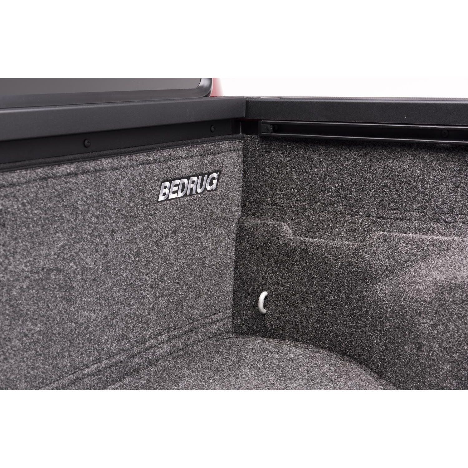 Interior view of BedRug 07-21 Toyota Tundra 5.5' Bed Liner w/ Tailgate Mat - Charcoal (BRY07SBK) showcasing quality material.