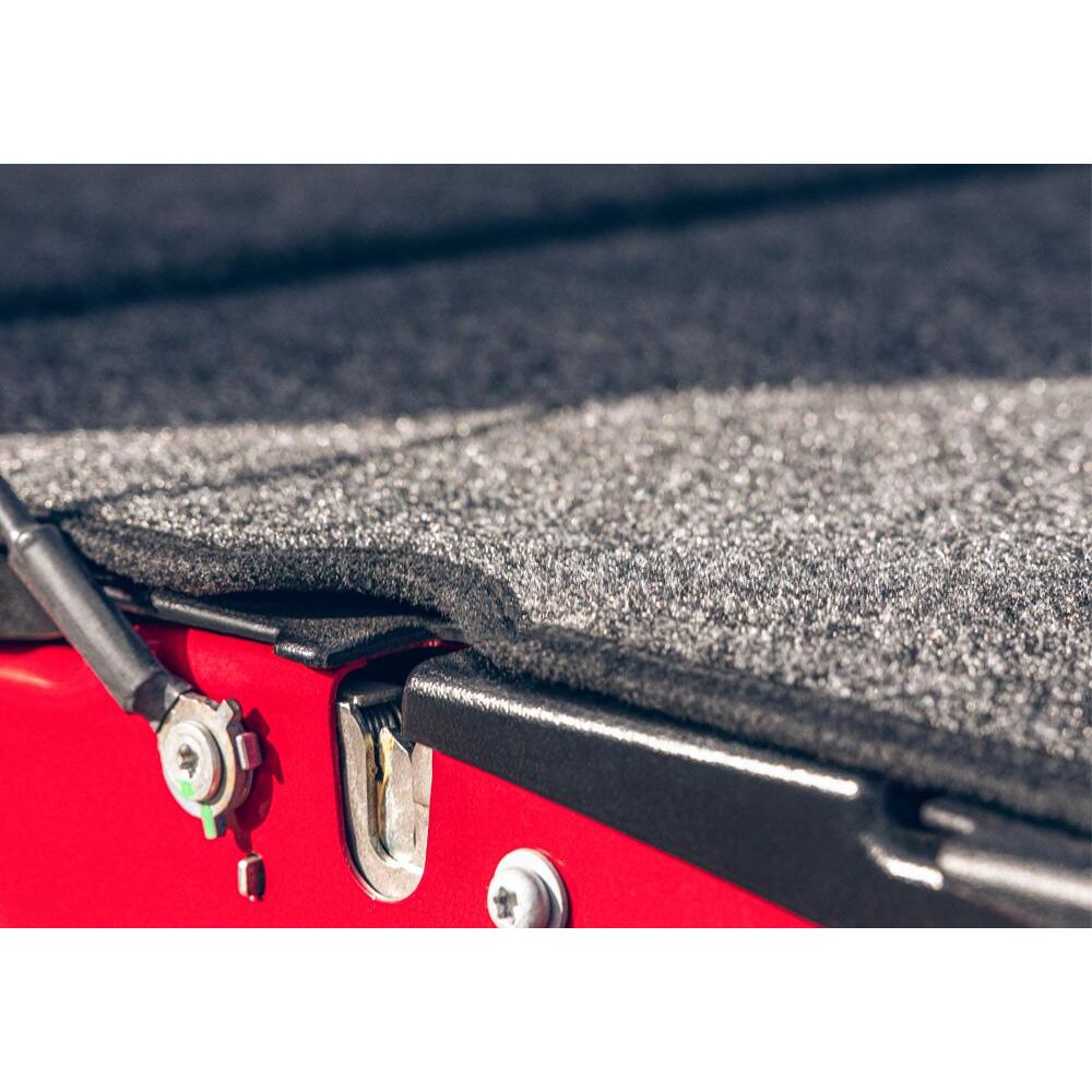 Detail of BedRug 22-25 Toyota Tundra 6.5' Bed Liner w/ Tailgate Mat - Charcoal (BRY22RBK) showing textured surface.