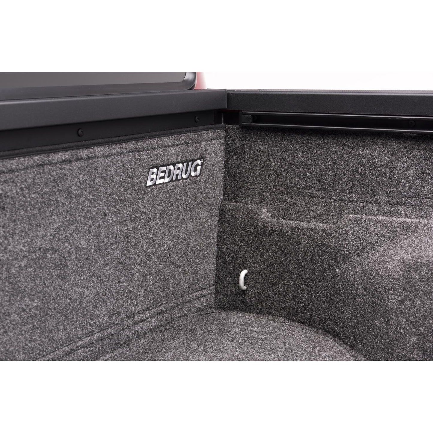 BedRug 2024-2025 Toyota Tacoma 5' Bed - Charcoal (5' Bed) Bed Liner w/ Tailgate Mat interior close-up