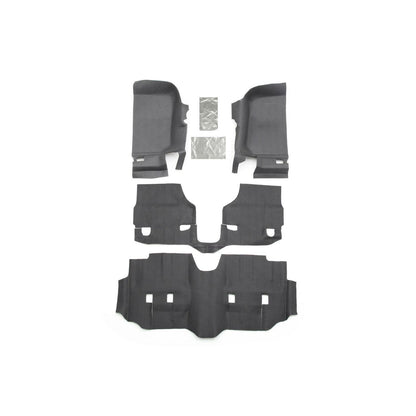 BedRug Jeep Bedtred 07-18 Jeep JK Unltd 4Dr Front 4Pc Floor Kit - Charcoal (Inc Heat Shields) Bed Liner parts