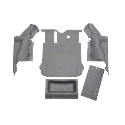 BedRug Jeep Bedtred 07-10 JK Unltd 4Dr RR 5Pc Cargo Kit Rear Kit Incl. Drivers Wheel Well/ Passengers Wheel Well/ Rear Cargo Floor/ Tailgate And Tub Liner Bed Liner - Charcoal (BTJK07R4)
