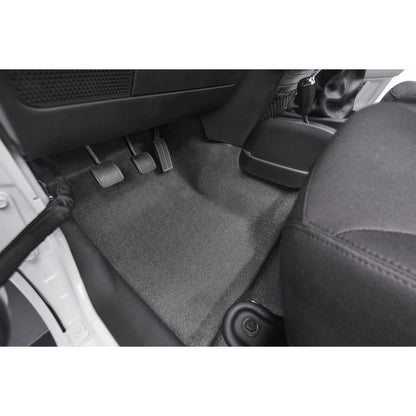 BedRug Jeep Bedtred 11-18 JK 2Dr Front 3Pc Floor Kit - Charcoal (Includes Heat Shields) Floor Liner Kit 3 pc. Floor area.