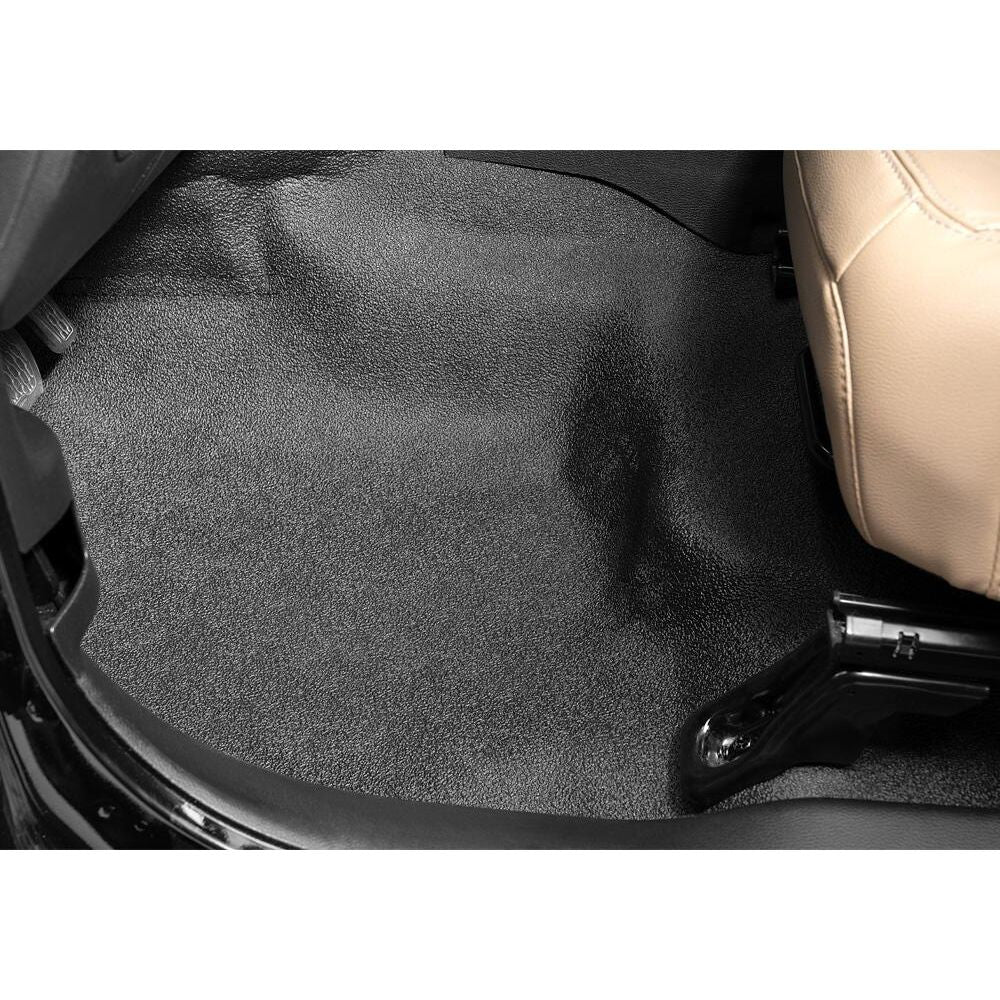 BedRug 2018-2026 Jeep Wrangler 4 Door Bed Liner - Charcoal (BTJL18F4) installed in vehicle interior