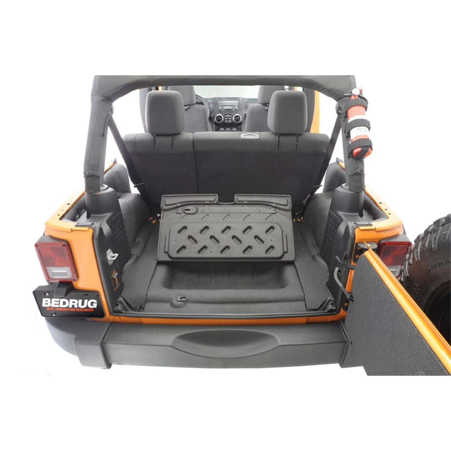 BedRug Jeep Bedtred 03-06 Jeep LJ Unltd Rear 4Pc Cargo Kit Incl. Driver Left Hand Panel Passenger Right HandPanel Cargo Area Tailgate Replaces Factory Carpet Kit Bed Liner - Charcoal (BTLJ04R) in Jeep trunk
