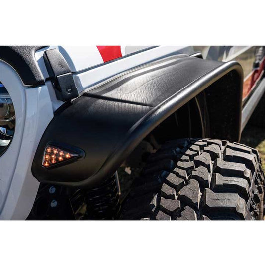 BUSHWACKER | Black Jeep Cutout Style Textured Finish 4-Piece Fender Flare Set For 1999-2004 Jeep Grand Cherokee Bushwacker | 10926-08