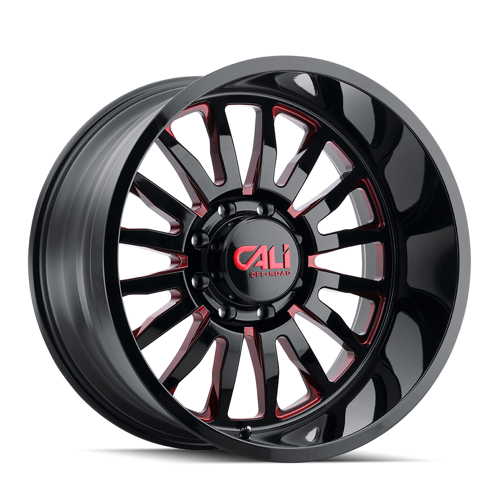 CALI OFF-ROAD SUMMIT 9110 GLOSS BLACK MILLED PRISM RED