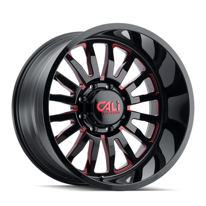 CALI OFF-ROAD SUMMIT 9110 GLOSS BLACK MILLED PRISM RED