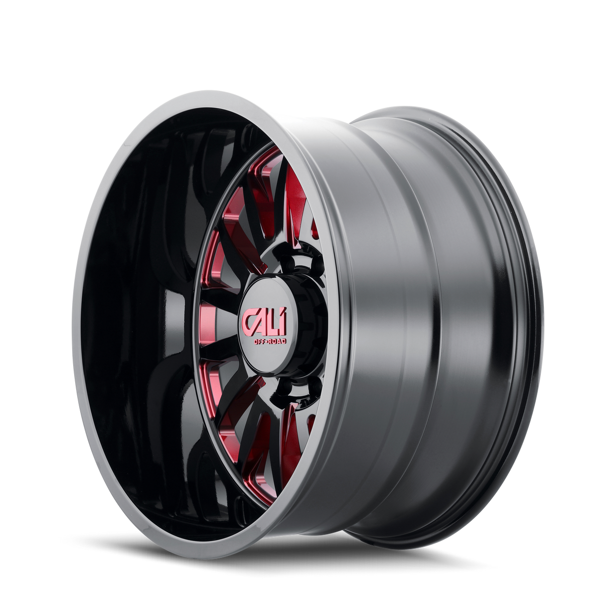CALI OFF-ROAD SUMMIT 9110 GLOSS BLACK MILLED PRISM RED