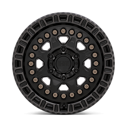 Black Rhino CARBINE Matte Black W/ Mach Tint Ring - bold eight-spoke design with bronze accents for a rugged style.