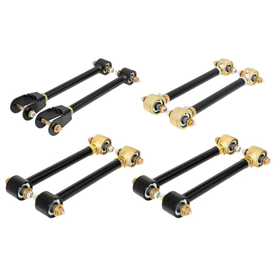 ROCKJOCK 97-06 Wrangler Tj/Lj Unlimited Johnny Joint Control Arm  W/Dble Adj Rear Upper Arms Set Of 8 I CE-9100A