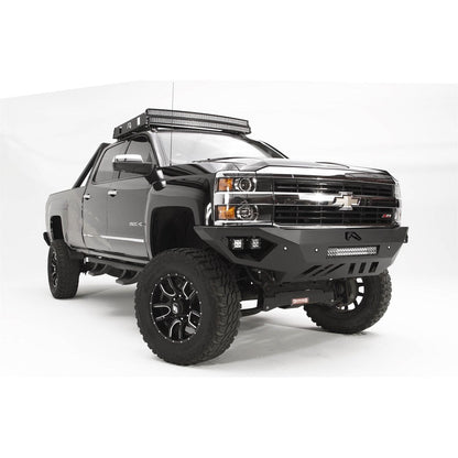 Fab Fours Vengeance Front Bumper 2 Stage Black Powder Coated Sensor Bumper No Guard l CH15-V3051-1