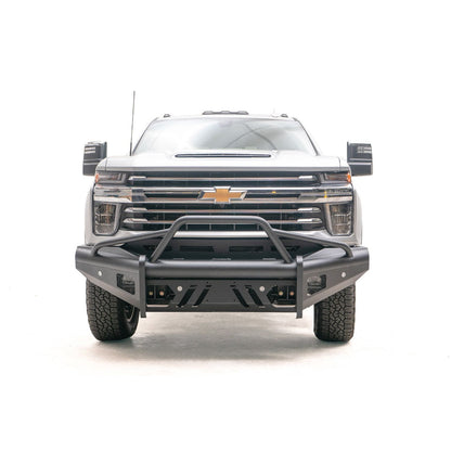 Fab Fours Elite Front Bumper w/Tow Hooks Steel Black l CH20-Q4961-1