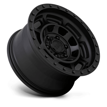 Black Rhino CONVOY Matte Black wheel showcasing a stout monoblock construction and bold double 8-spoke design.