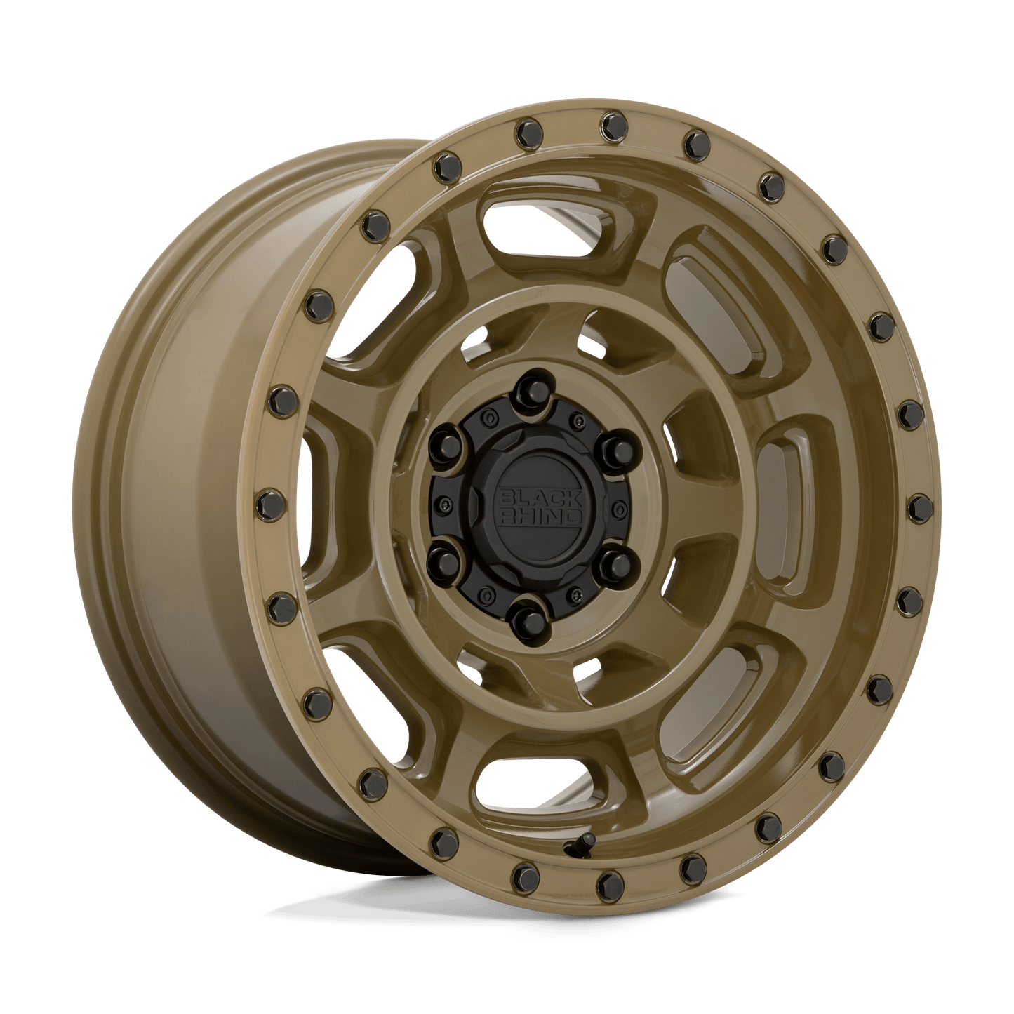 Black Rhino CONVOY Gator Green wheel showcasing stout monoblock construction and removable beadlock ring.