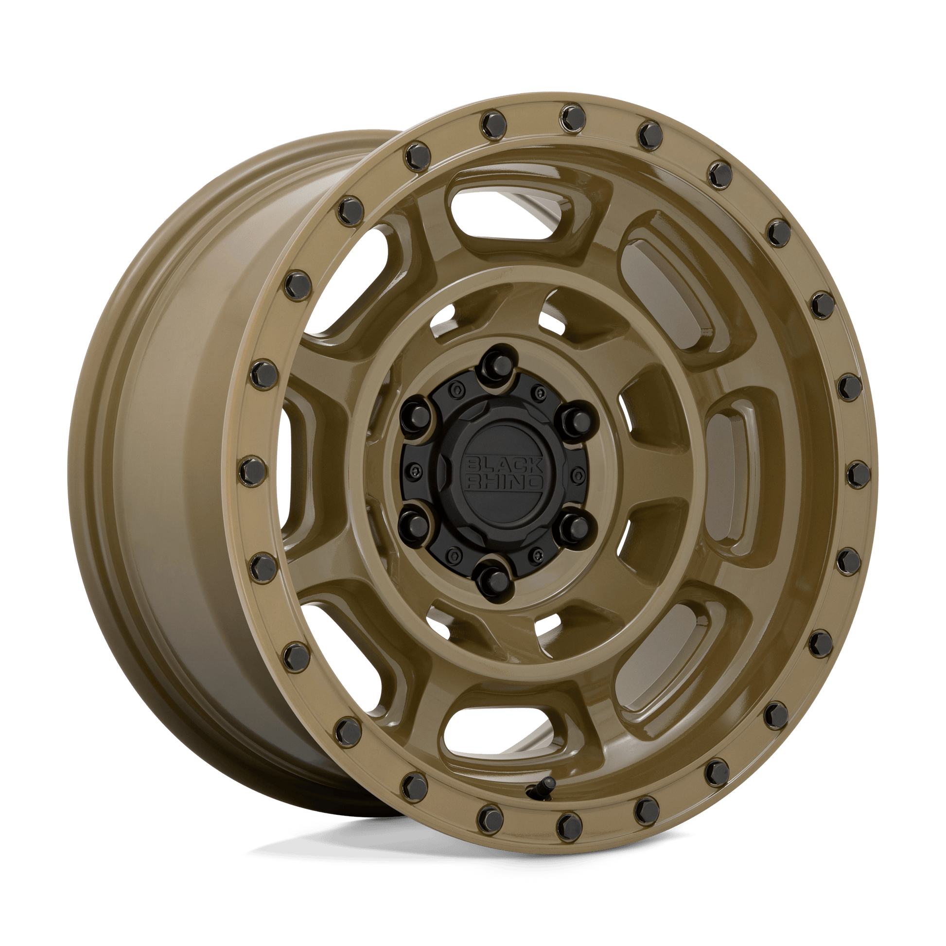 Black Rhino CONVOY Gator Green wheel showcasing stout monoblock construction and removable beadlock ring.