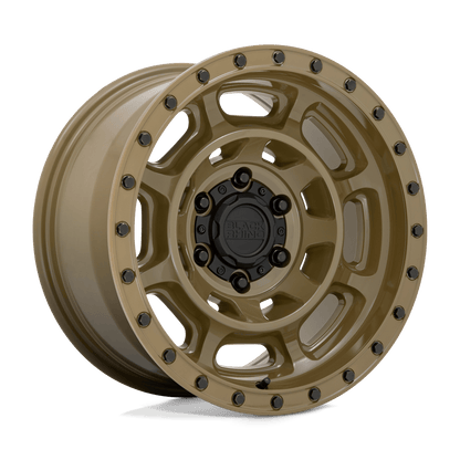 Black Rhino CONVOY Gator Green wheel showcasing stout monoblock construction and removable beadlock ring.