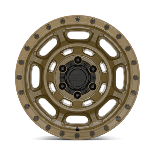 Black Rhino CONVOY Gator Green wheel showcasing sturdy design and striking color.