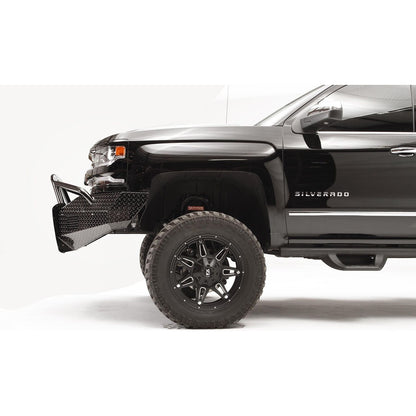 Fab Fours Black Steel Front Bumper 2 Stage Black Powder Coated w/Pre-Runner Guard l CS16-K3862-1