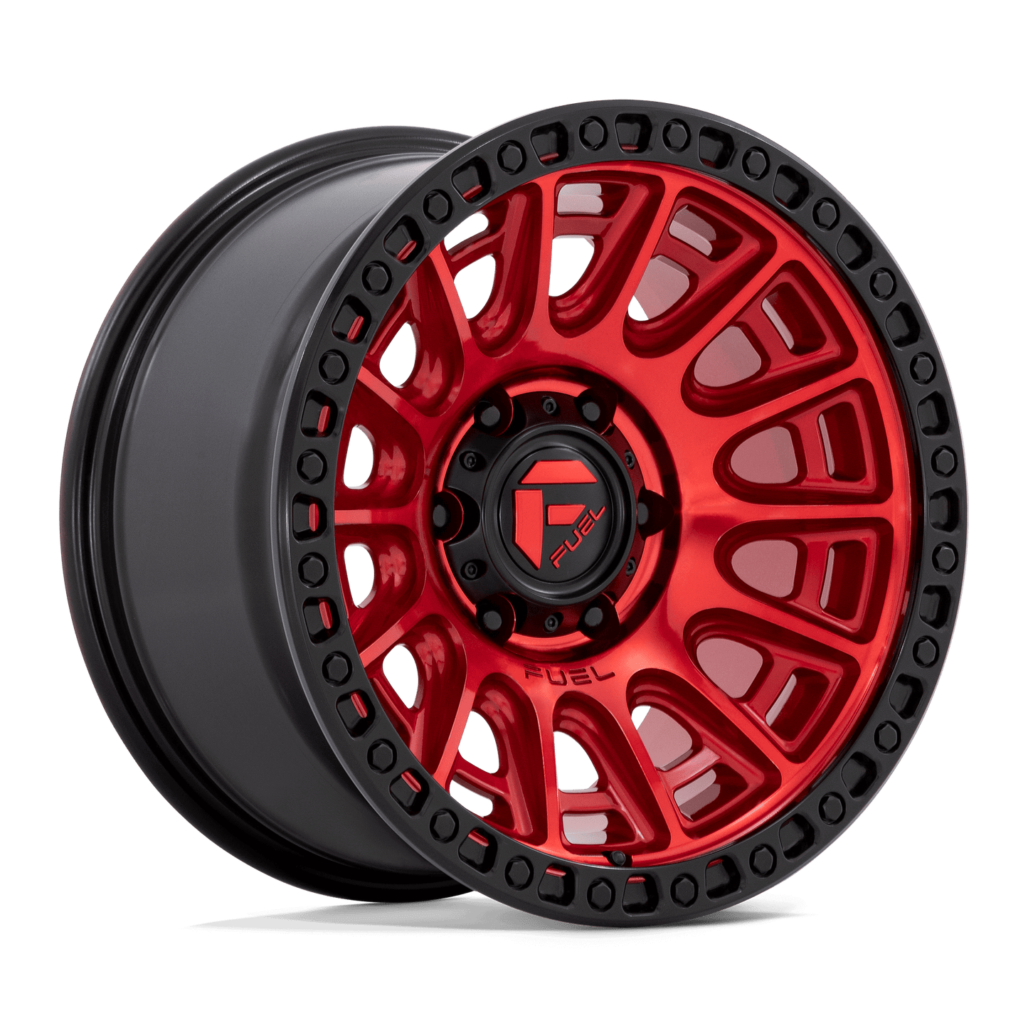 FUEL D834 CYCLE Candy Red W/ Black Ring