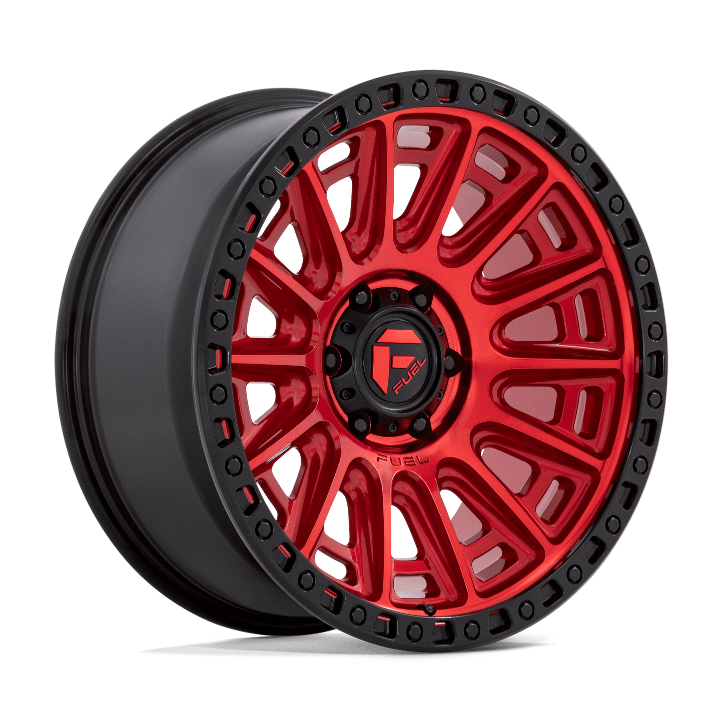 FUEL D834 CYCLE Candy Red W/ Black Ring