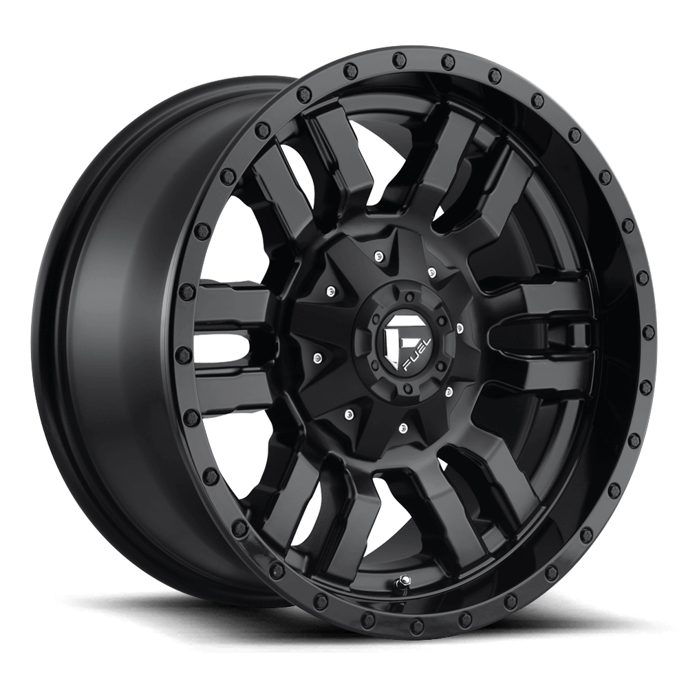 FUEL D596 SLEDGE Matte Black Gloss Black Lip