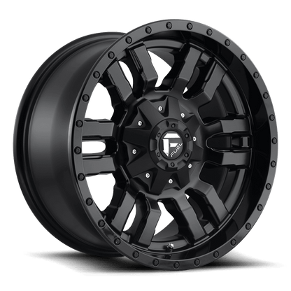 FUEL D596 SLEDGE Matte Black Gloss Black Lip