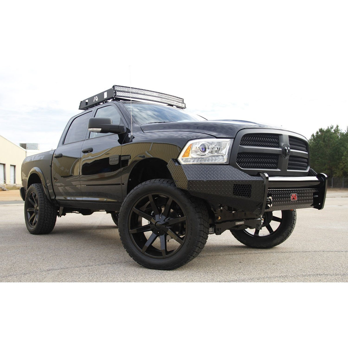 FAB FOURS DR09-K2461-1 Black Steel Front Ranch Bumper